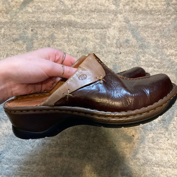 Josef Seibel Brown Leather Clogs - Picture 3 of 4